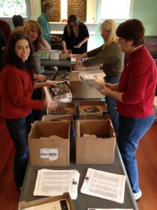 SAMA Volunteers pulling it all together at the home of new member, Susan Lauzac.  THANK YOU Susan for hosting our crew!