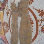 Hanoi Mural large pottery pieces in mosaic