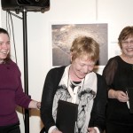 Juror Amy Gundrum Greene, awardee Laura Rendlen and Shug Jones