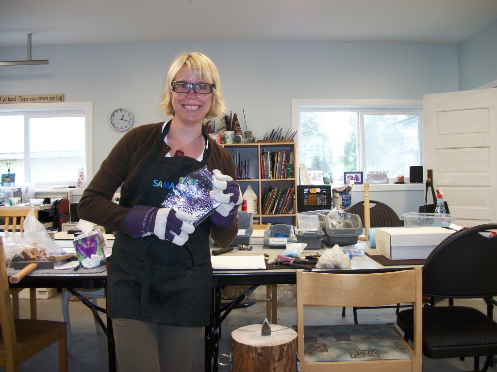 Margo Anton in her studio