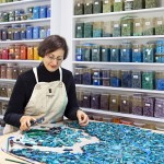 Sonia King, working in the studio Sonia King, working in the studio