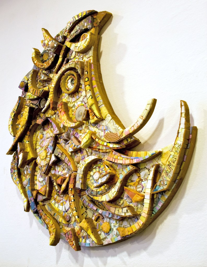 Giulio Menossi, Moon (Luna), Dynamic mixed media mosaic